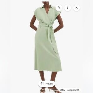 Mango Green Midi Dress